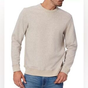 PAIGE Men’s Brysen Crew Neck Sweatshirt Beige size Medium 100% Cotton